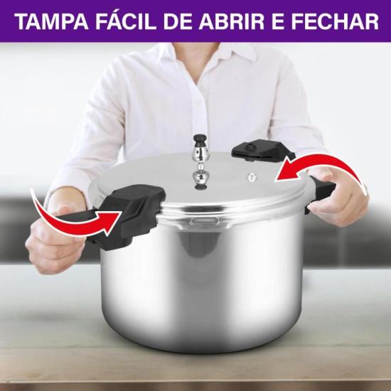 Panela de Pressão de Alta Capacidade Rochedo Pro 15L por 540,00 à vista no boleto/pix ou parcele em até 10x sem juros. Compre na loja Mundomax!