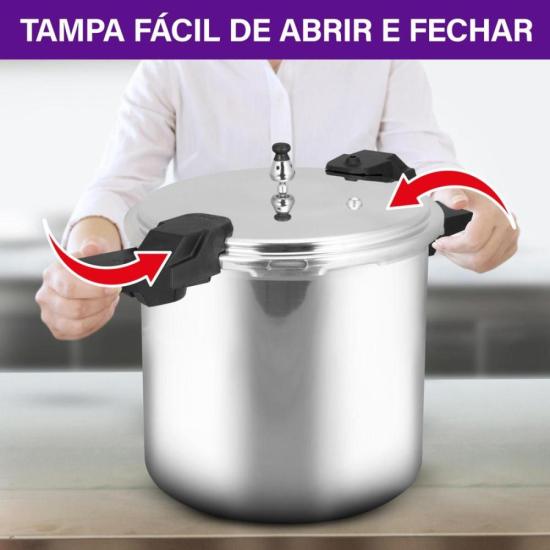 Panela de Pressão de Alta Capacidade Rochedo Pro 20L por 580,00 à vista no boleto/pix ou parcele em até 10x sem juros. Compre na loja Mundomax!