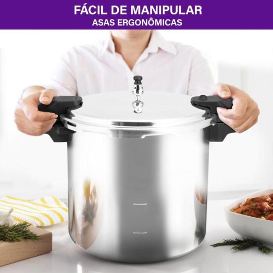 Panela de Pressão de Alta Capacidade Rochedo Pro 20L por 580,00 à vista no boleto/pix ou parcele em até 10x sem juros. Compre na loja Mundomax!