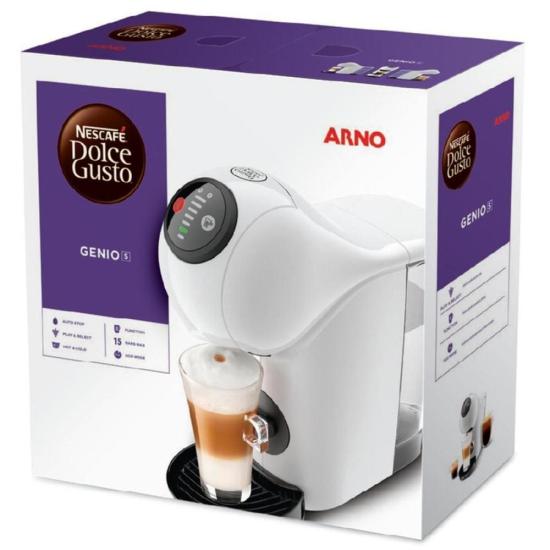 Cafeteira Espresso Arno Nescafé Dolce Gusto Genio S Basic Branca 220v por 534,00 à vista no boleto/pix ou parcele em até 10x sem juros. Compre na loja Mundomax!
