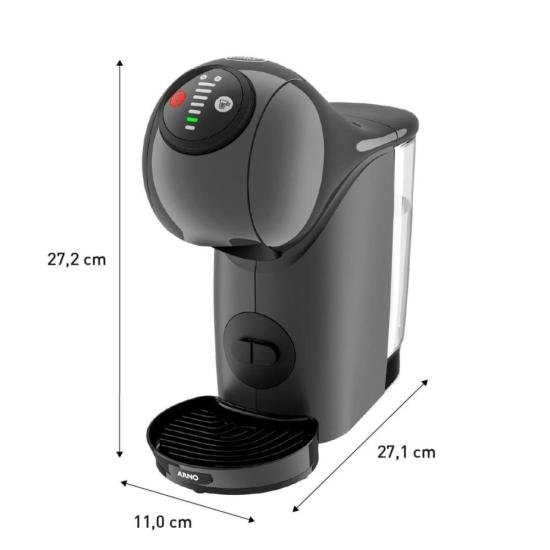 Cafeteira Espresso Arno Nescafé Dolce Gusto Genio S Basic Grafite 220v por 534,00 à vista no boleto/pix ou parcele em até 10x sem juros. Compre na loja Mundomax!