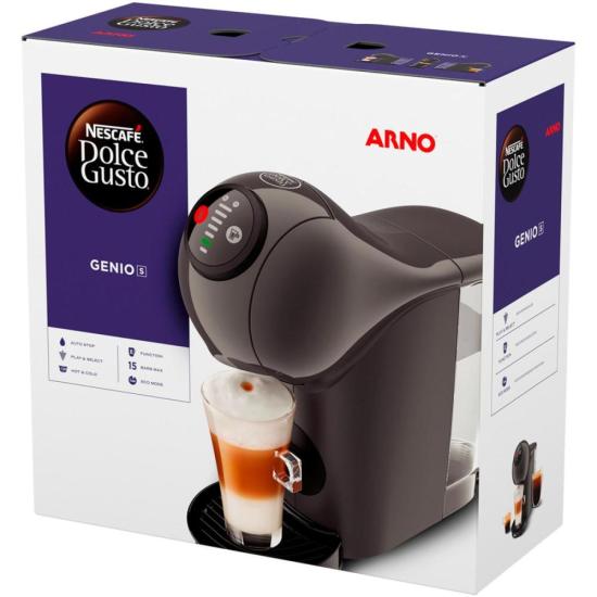 Cafeteira Espresso Arno Nescafé Dolce Gusto Genio S Basic Grafite 220v por 534,00 à vista no boleto/pix ou parcele em até 10x sem juros. Compre na loja Mundomax!