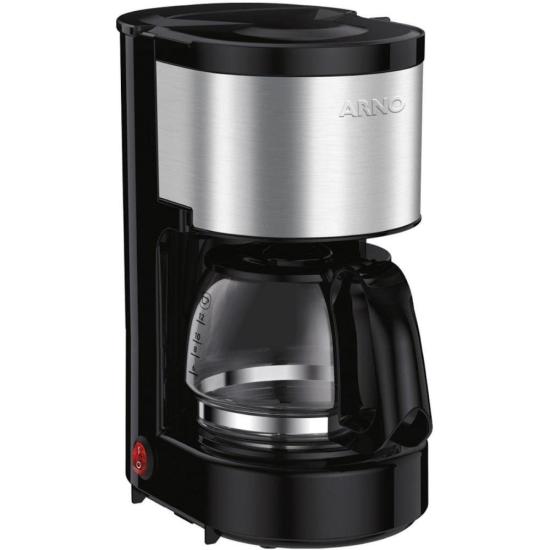 Cafeteira Elétrica Arno Perfectta Inox 600ml Jarra de Vidro 127V por 164,00 à vista no boleto/pix ou parcele em até 6x sem juros. Compre na loja Mundomax!