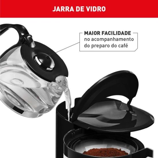 Cafeteira Elétrica Arno Perfectta Inox 600ml Jarra de Vidro 127V por 164,00 à vista no boleto/pix ou parcele em até 6x sem juros. Compre na loja Mundomax!