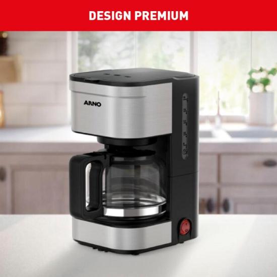 Cafeteira Elétrica Arno Preferita Inox 750ml Jarra de Vidro 220V por 215,00 à vista no boleto/pix ou parcele em até 8x sem juros. Compre na loja Mundomax!