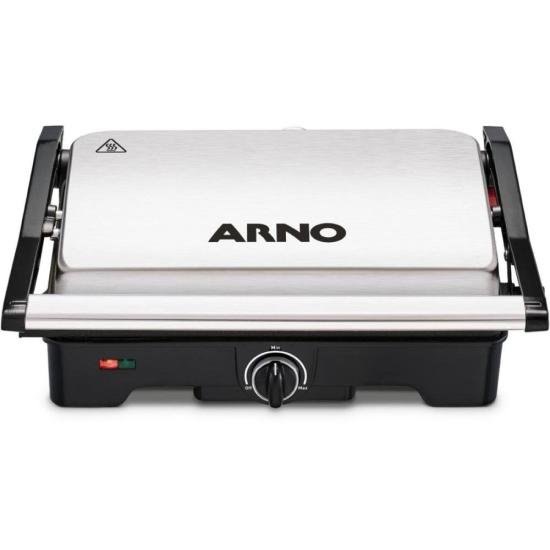 Grill Arno Dual GNOX Inox Com Abertura de 180° 220v por 291,00 à vista no boleto/pix ou parcele em até 10x sem juros. Compre na loja Mundomax!