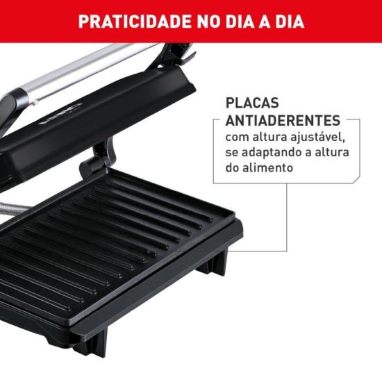 Grill Arno Compact GPTO Preto 127v por 188,00 à vista no boleto/pix ou parcele em até 7x sem juros. Compre na loja Mundomax!