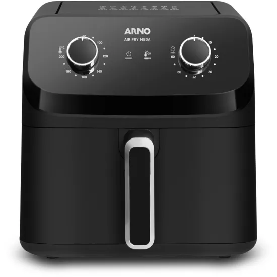 Fritadeira Sem Óleo Air Fryer Arno Mega AFM7 7,5L Preta 220V (87080)