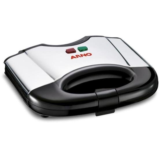 Sanduicheira e Grill Arno Sacs Antiaderente Inox 220v por 203,00 à vista no boleto/pix ou parcele em até 8x sem juros. Compre na loja Mundomax!
