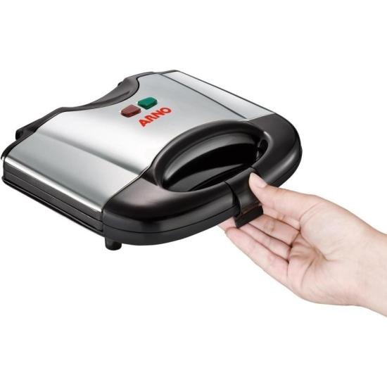 Sanduicheira e Grill Arno Sacs Antiaderente Inox 220v por 203,00 à vista no boleto/pix ou parcele em até 8x sem juros. Compre na loja Mundomax!