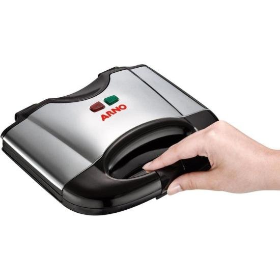 Sanduicheira e Grill Arno Sacs Antiaderente Inox 220v por 203,00 à vista no boleto/pix ou parcele em até 8x sem juros. Compre na loja Mundomax!