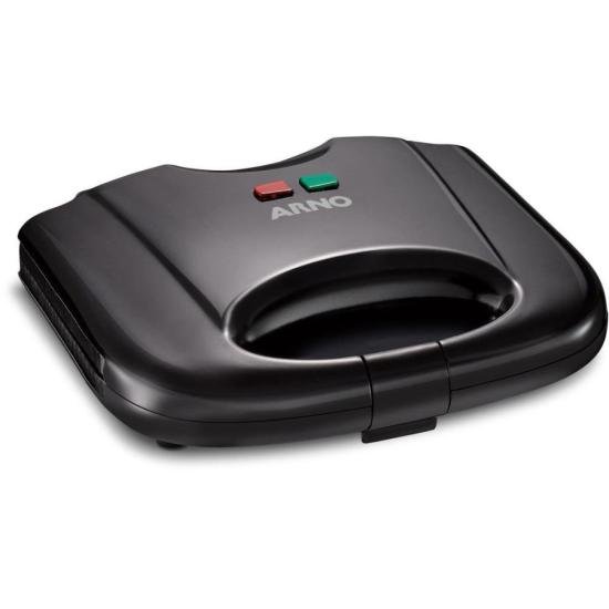 Sanduicheira e Grill Arno Sacb Antiaderente Preta 127v por 166,00 à vista no boleto/pix ou parcele em até 6x sem juros. Compre na loja Mundomax!