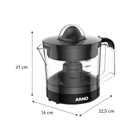 Espremedor de Frutas Arno Express CP31 40W 750ml Preto 127V por 137,00 à vista no boleto/pix ou parcele em até 5x sem juros. Compre na loja Mundomax!