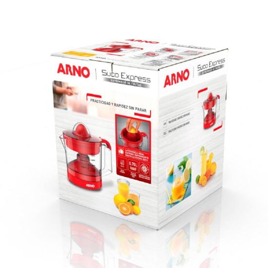 Espremedor de Frutas Arno Express CP32 40W 750ml Vermelho 220V por 137,00 à vista no boleto/pix ou parcele em até 5x sem juros. Compre na loja Mundomax!