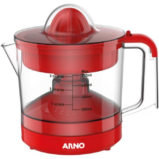 Espremedor de Frutas Arno Express CP32 40W 750ml Vermelho 127V por 137,00 à vista no boleto/pix ou parcele em até 5x sem juros. Compre na loja Mundomax!