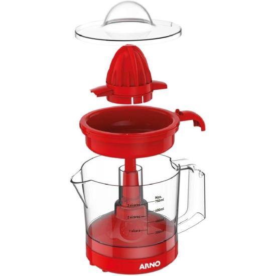 Espremedor de Frutas Arno Express CP32 40W 750ml Vermelho 127V por 137,00 à vista no boleto/pix ou parcele em até 5x sem juros. Compre na loja Mundomax!