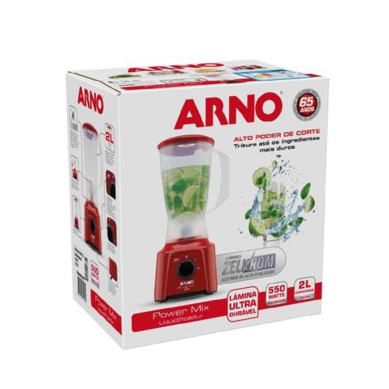 Liquidificador Arno Power Mix LQ11 550W Vermelho 127V por 138,00 à vista no boleto/pix ou parcele em até 5x sem juros. Compre na loja Mundomax!