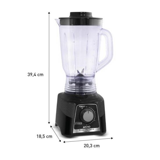 Liquidificador Arno Power Mix LQ33 700W Limpa Fácil Preto 220V por 204,00 à vista no boleto/pix ou parcele em até 8x sem juros. Compre na loja Mundomax!