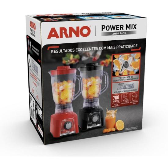 Liquidificador Arno Power Mix LQ33 700W Limpa Fácil Preto 220V por 204,00 à vista no boleto/pix ou parcele em até 8x sem juros. Compre na loja Mundomax!