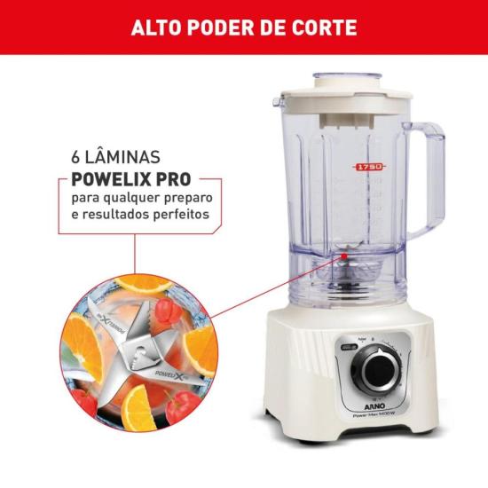 Liquidificador Arno Power Max LN64 1400W Marfim 127V por 246,00 à vista no boleto/pix ou parcele em até 9x sem juros. Compre na loja Mundomax!