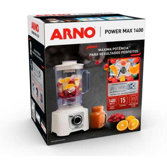 Liquidificador Arno Power Max LN64 1400W Marfim 220V por 246,00 à vista no boleto/pix ou parcele em até 9x sem juros. Compre na loja Mundomax!