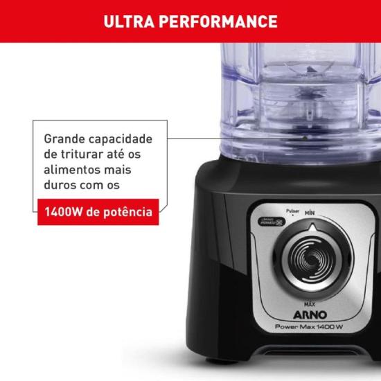 Liquidificador Arno Power Max LN65 1400W Preto 127V por 253,00 à vista no boleto/pix ou parcele em até 10x sem juros. Compre na loja Mundomax!