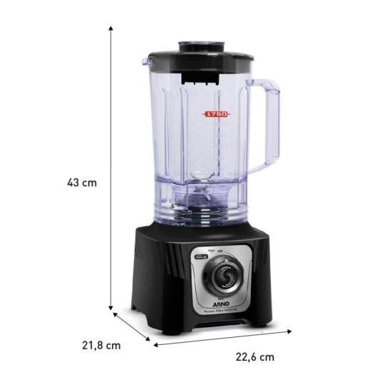 Liquidificador Arno Power Max LN65 1400W Preto 220V por 253,00 à vista no boleto/pix ou parcele em até 10x sem juros. Compre na loja Mundomax!