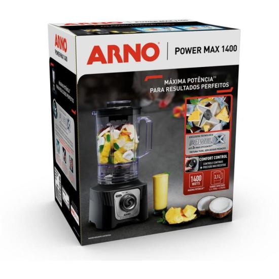 Liquidificador Arno Power Max LN65 1400W Preto 220V por 253,00 à vista no boleto/pix ou parcele em até 10x sem juros. Compre na loja Mundomax!