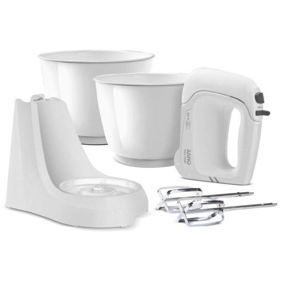 Batedeira Arno Mini Chef HM10 400W Branca 127v por 172,00 à vista no boleto/pix ou parcele em até 6x sem juros. Compre na loja Mundomax!