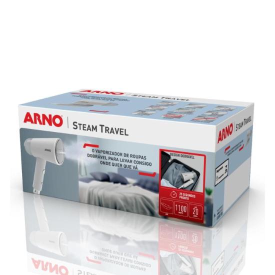 Vaporizador de Roupas Arno Steam Travel HS11 1100W Cinza 127V por 205,00 à vista no boleto/pix ou parcele em até 8x sem juros. Compre na loja Mundomax!