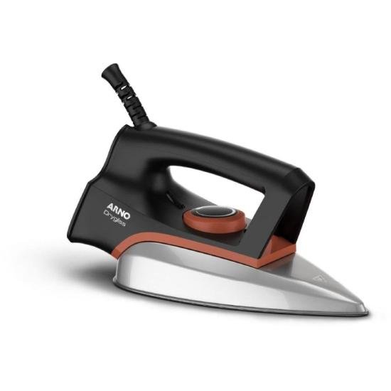 Ferro a Seco Arno Drygliss FS31 1200W Preto/Terracota 127V por 98,00 à vista no boleto/pix ou parcele em até 3x sem juros. Compre na loja Mundomax!