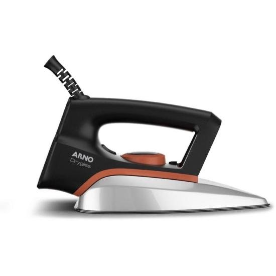 Ferro a Seco Arno Drygliss FS31 1200W Preto/Terracota 220V por 98,00 à vista no boleto/pix ou parcele em até 3x sem juros. Compre na loja Mundomax!