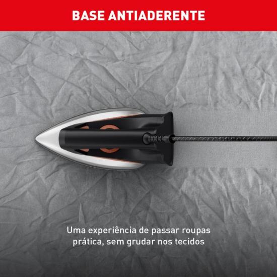 Ferro a Seco Arno Drygliss FS31 1200W Preto/Terracota 220V por 98,00 à vista no boleto/pix ou parcele em até 3x sem juros. Compre na loja Mundomax!
