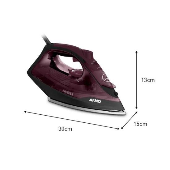 Ferro a Vapor Ultragliss com Base Durilium Airglide 1520W Vinho 127V por 350,00 à vista no boleto/pix ou parcele em até 10x sem juros. Compre na loja Mundomax!
