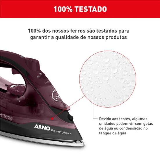 Ferro a Vapor Ultragliss com Base Durilium Airglide 1520W Vinho 127V por 350,00 à vista no boleto/pix ou parcele em até 10x sem juros. Compre na loja Mundomax!