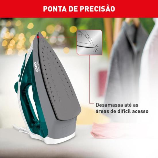 Ferro a Vapor Arno Steamgliss com Base Antiaderente FSGP 220V por 185,00 à vista no boleto/pix ou parcele em até 7x sem juros. Compre na loja Mundomax!