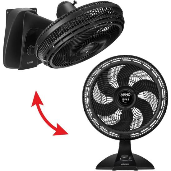Ventilador Arno Turbo Force 2 em 1 Preto VF42 220v por 254,00 à vista no boleto/pix ou parcele em até 10x sem juros. Compre na loja Mundomax!