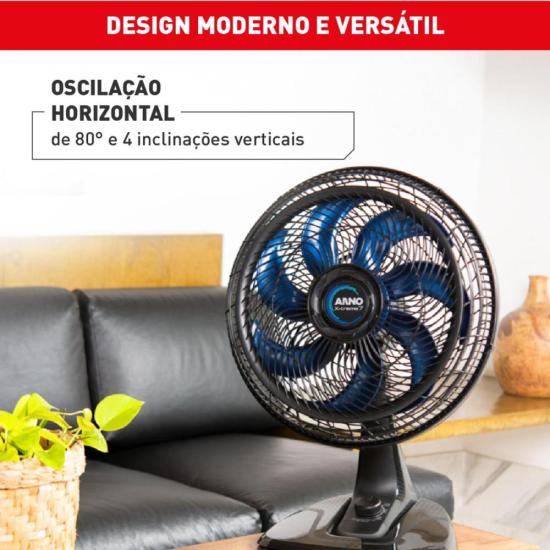 Ventilador de Mesa Arno X-TREME 7 40cm 150w VE70 127V por 300,00 à vista no boleto/pix ou parcele em até 10x sem juros. Compre na loja Mundomax!