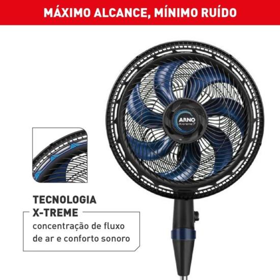 Ventilador de Coluna Arno X-TREME 7 40cm 150w VE7C 127V por 404,00 à vista no boleto/pix ou parcele em até 10x sem juros. Compre na loja Mundomax!