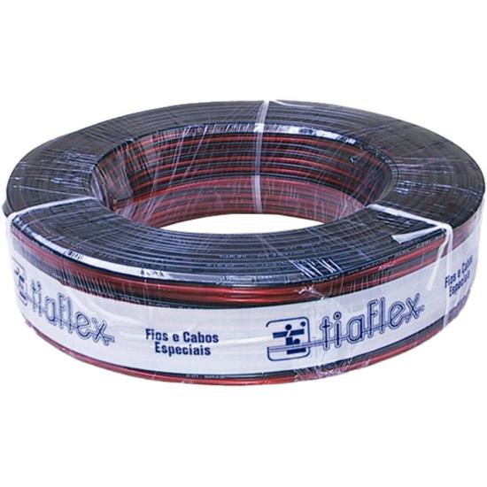 Fio Polarizado Para Áudio 2 x 0,20 mm² Preto/Vermelho Tiaflex por 0,00 à vista no boleto/pix ou parcele em até 1x sem juros. Compre na loja Mundomax!