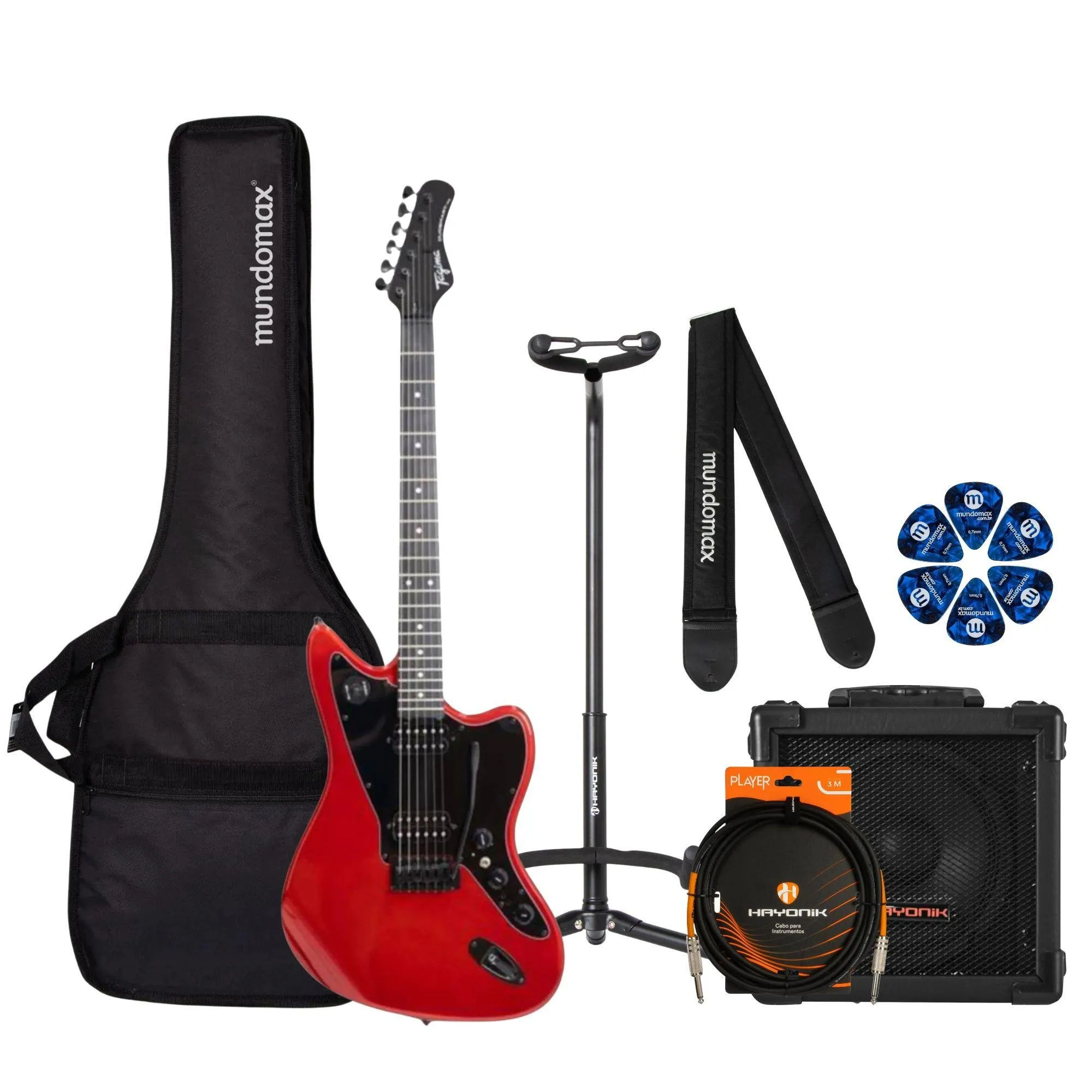 Kit Guitarra Tagima Strato Duo Smart H CA + Cubo + Acessórios (87323)