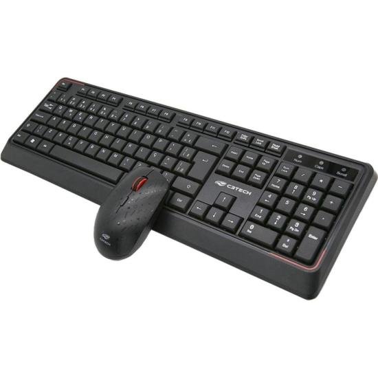 Kit Teclado e Mouse Sem Fio C3Tech W70BK Preto por 140,00 à vista no boleto/pix ou parcele em até 5x sem juros. Compre na loja Mundomax!