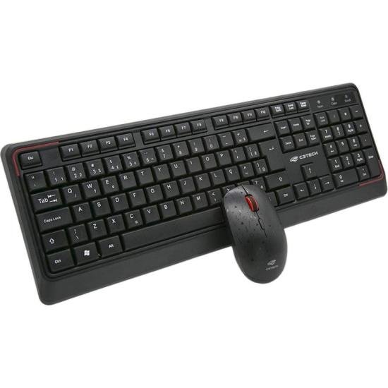 Kit Teclado e Mouse Sem Fio C3Tech W70BK Preto por 140,00 à vista no boleto/pix ou parcele em até 5x sem juros. Compre na loja Mundomax!