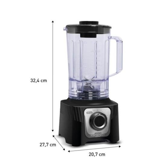 Liquidificador Arno Power Max LN78 1200W Limpa Fácil Preto 127V por 286,00 à vista no boleto/pix ou parcele em até 10x sem juros. Compre na loja Mundomax!