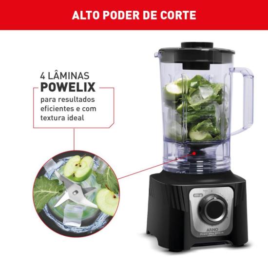 Liquidificador Arno Power Max LN78 1200W Limpa Fácil Preto 220V por 286,00 à vista no boleto/pix ou parcele em até 10x sem juros. Compre na loja Mundomax!