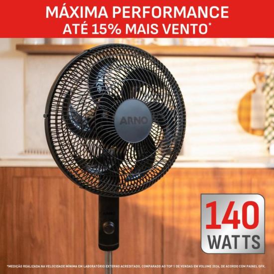 Ventilador de Coluna Arno Essential 40cm 6 Pás 140W VE2C 220V por 369,00 à vista no boleto/pix ou parcele em até 10x sem juros. Compre na loja Mundomax!