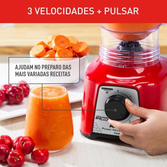 Liquidificador Arno Power Mix Essential LQ18 700W Vermelho 220V por 143,00 à vista no boleto/pix ou parcele em até 5x sem juros. Compre na loja Mundomax!
