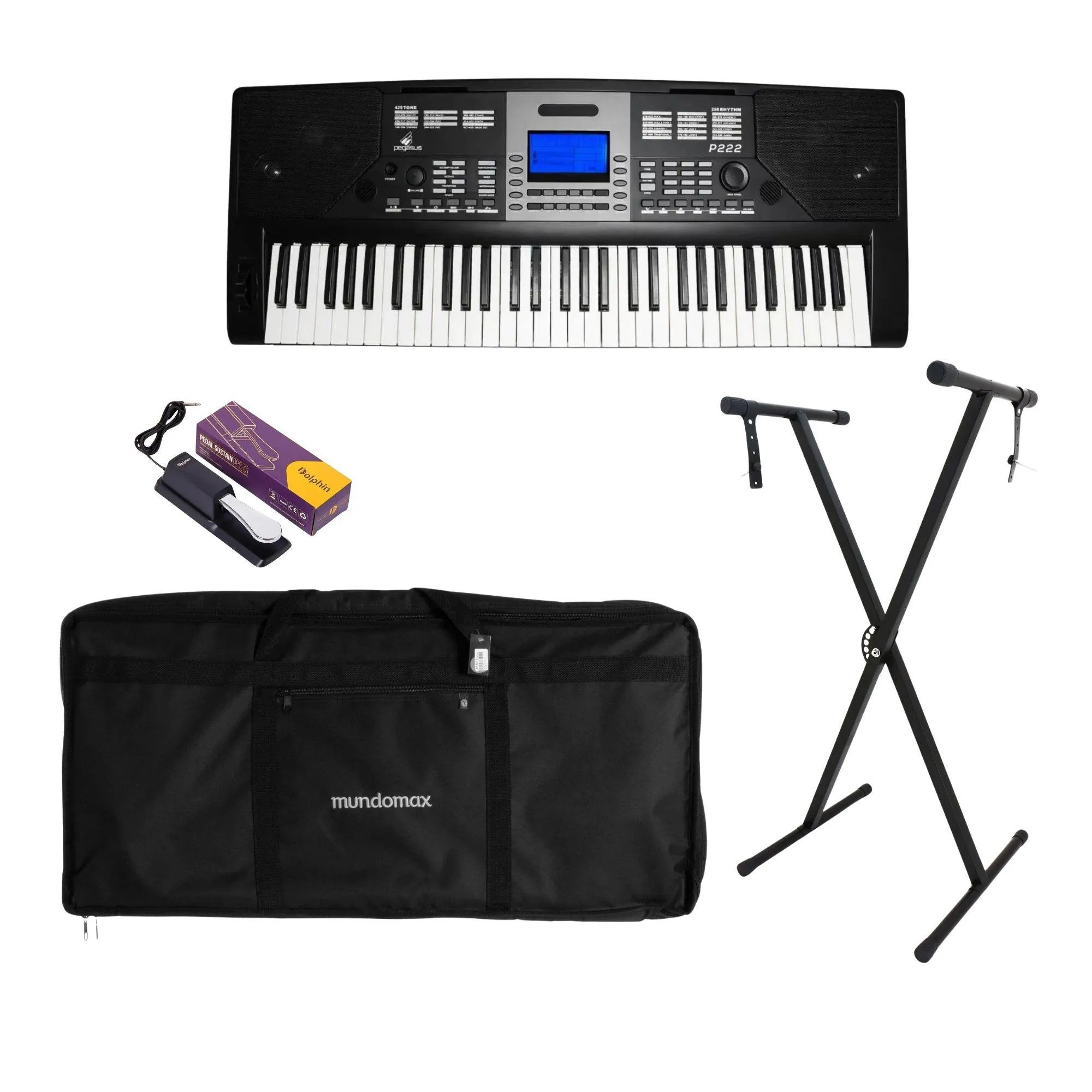 Kit Teclado Pegasus P222 + Suporte + Acessórios (87345)