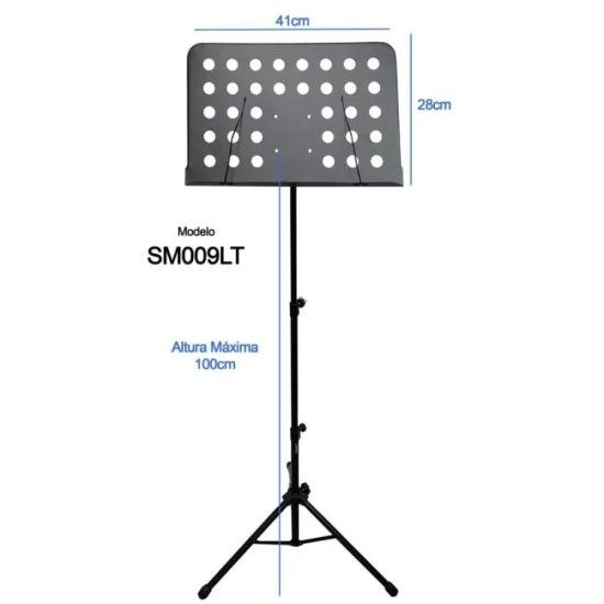 Estante De Partitura Smart SM-009 LT por 104,00 à vista no boleto/pix ou parcele em até 4x sem juros. Compre na loja Mundomax!