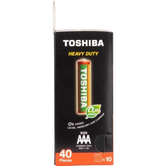 Pilha Zinco Toshiba Heavy Duty AAA Tubo (C/40 Pilhas) por 60,00 à vista no boleto/pix ou parcele em até 2x sem juros. Compre na loja Mundomax!